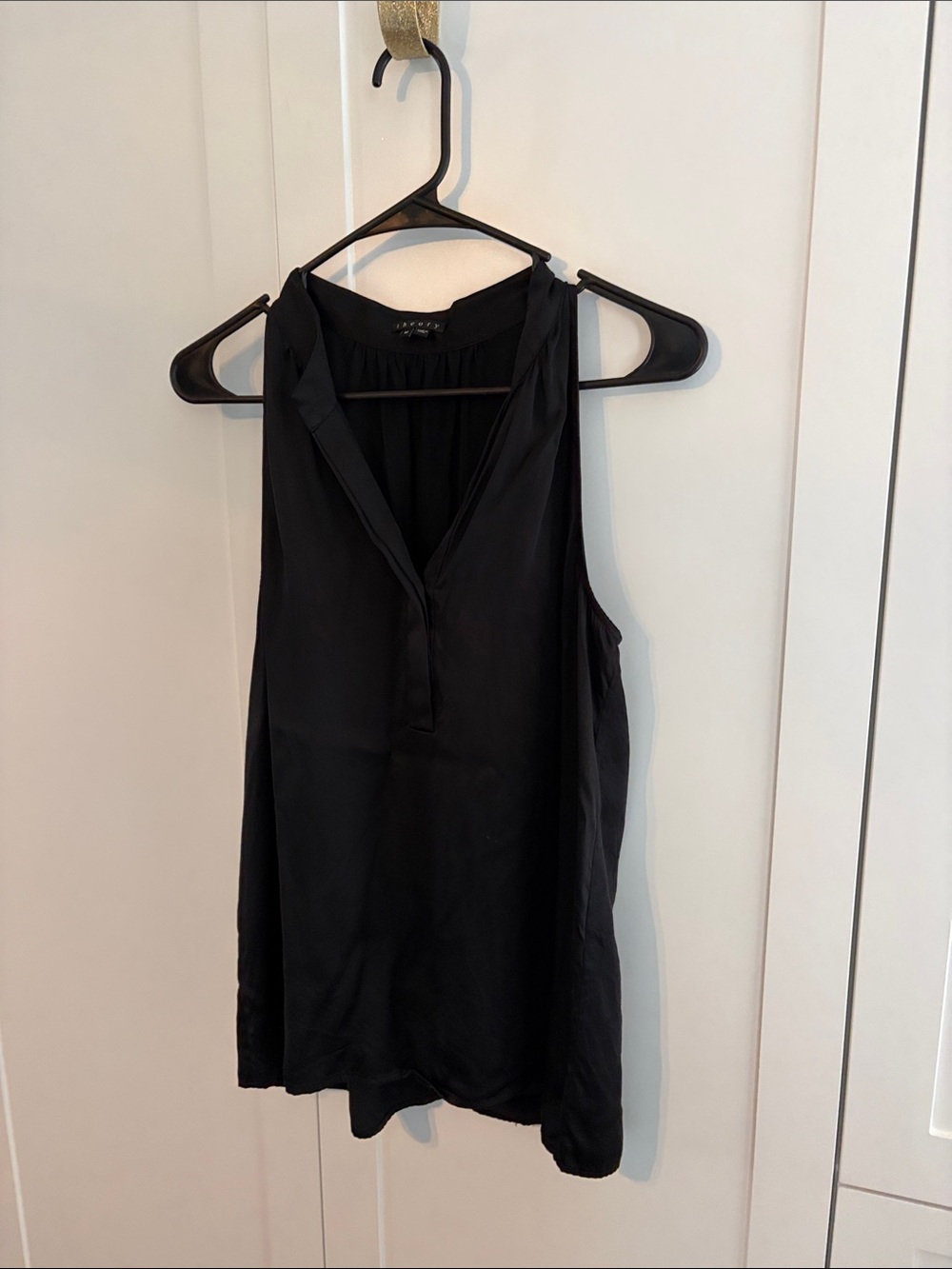 Theory flowy silk whimsy goth tank top